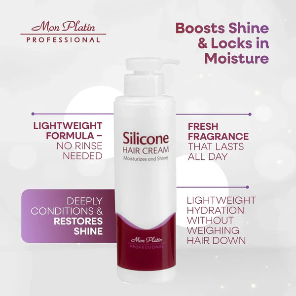 Silicone Hair Cream – Leave-In Detangler & Moisturizer for Curly, Wavy or Dry Hair – 17 oz / 500 ml