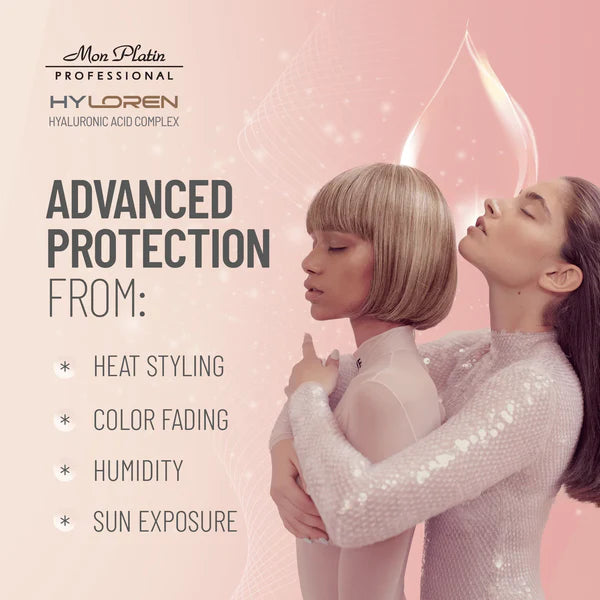 HYLOREN Dream Hair Spray for Smoother Hair Blow Dry Heat Protection Spray for Straightened Hair -Ultimate Hair Control with Anti-Frizz Formula, BLOND MASK Hyaluronic Acid Complex, Gloss Shine 17 oz / 250 ml