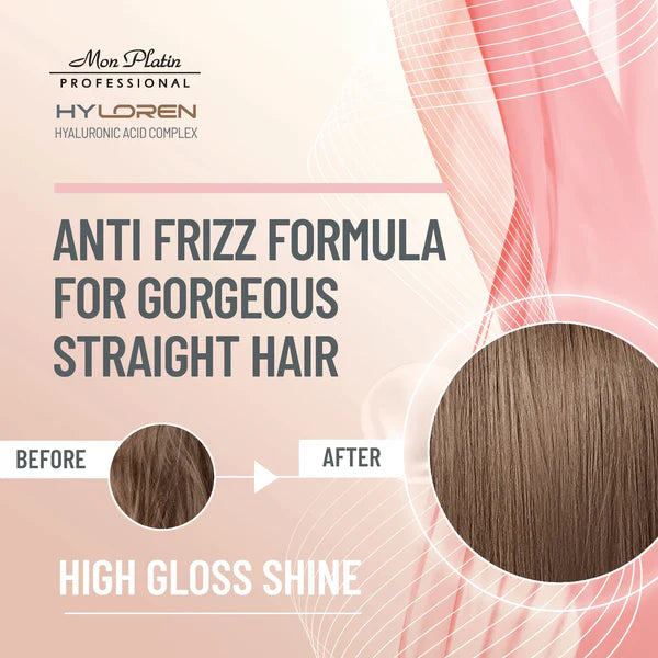 HYLOREN Dream Hair Spray for Smoother Hair Blow Dry Heat Protection Spray for Straightened Hair -Ultimate Hair Control with Anti-Frizz Formula, BLOND MASK Hyaluronic Acid Complex, Gloss Shine 17 oz / 250 ml