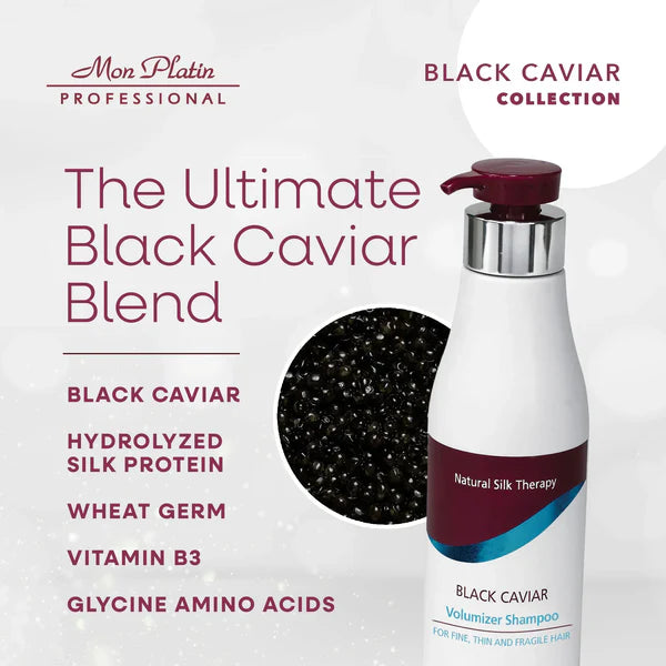 Black Caviar Volumizer Hair Shampoo - For Fine, Thin, Fragile Hair - Enriched with Black Caviar, Hair Shampoo for Damaged hair, Volume Shampoo, SLS/Salt Free