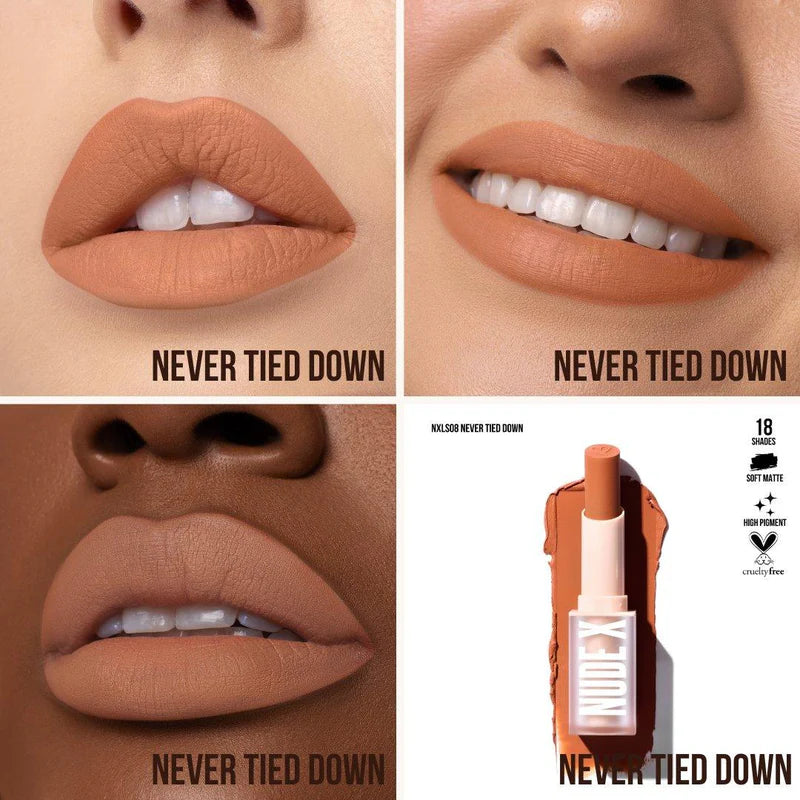 Nude X Soft Matte Lipstick Color: Never Tied Down